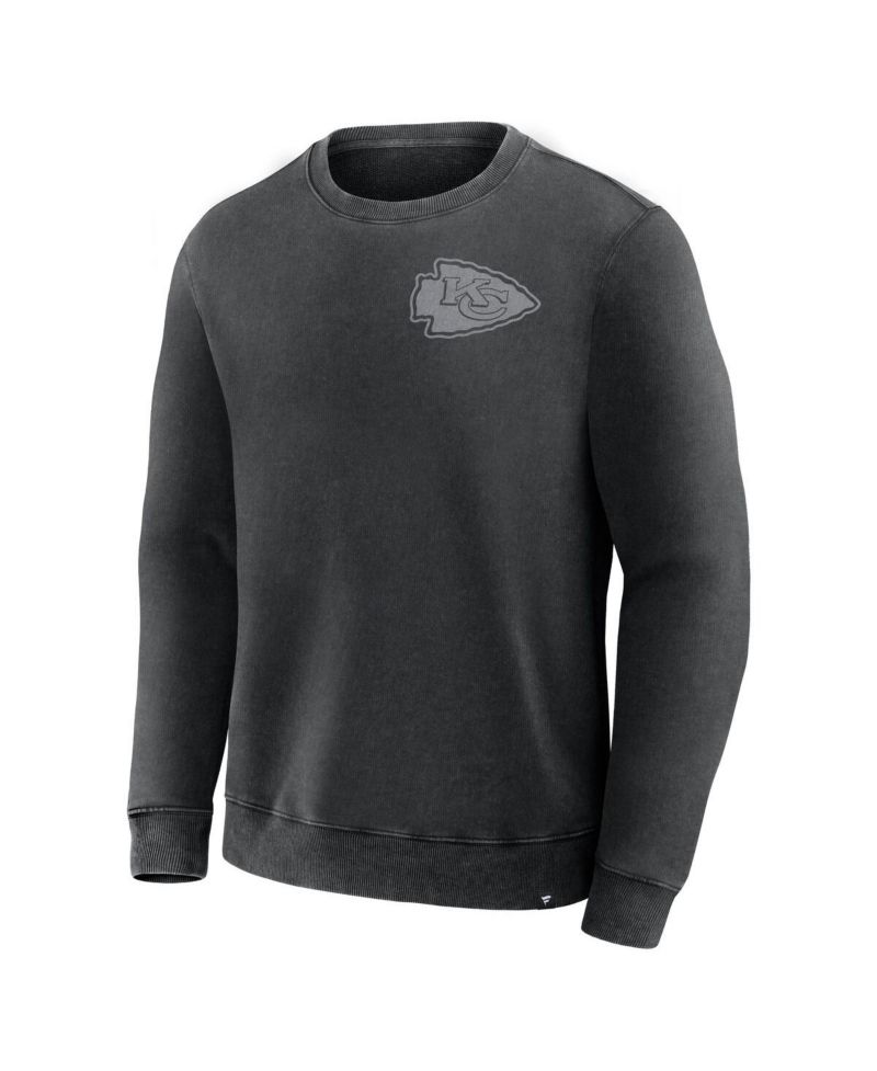 Men's Black Kansas City Chiefs Deep Route Pullover Sweatshirt