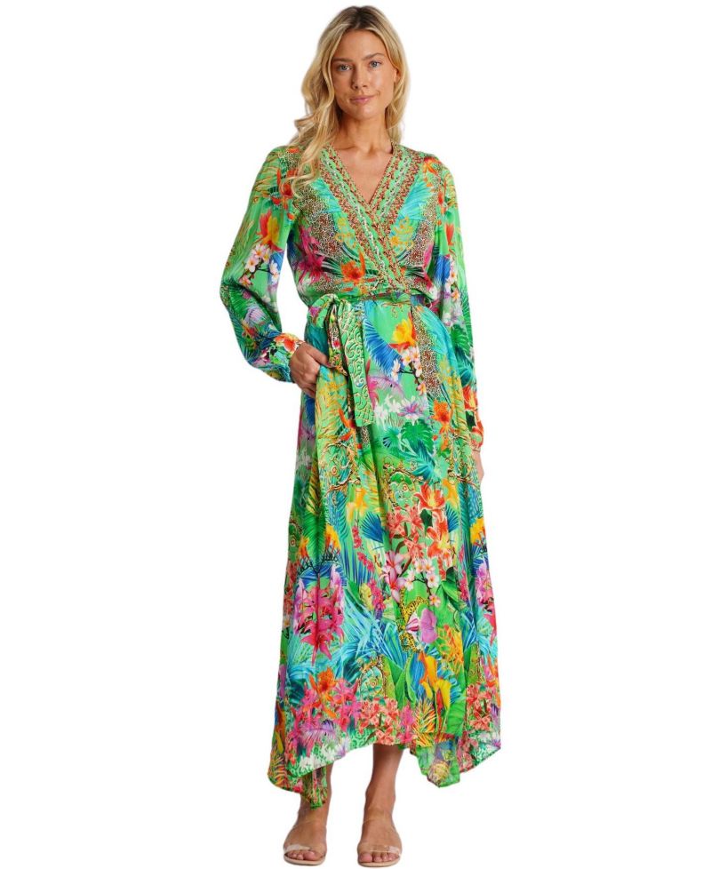 Women's Rossie Maxi Belted Wrap Cover Up Dress