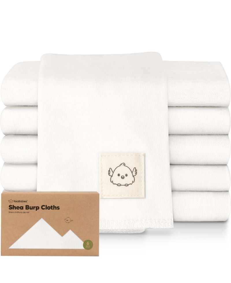 6pk Shea Baby Burp Cloths for Baby Boys and Girls, Burping Cloths for Babies, Newborn