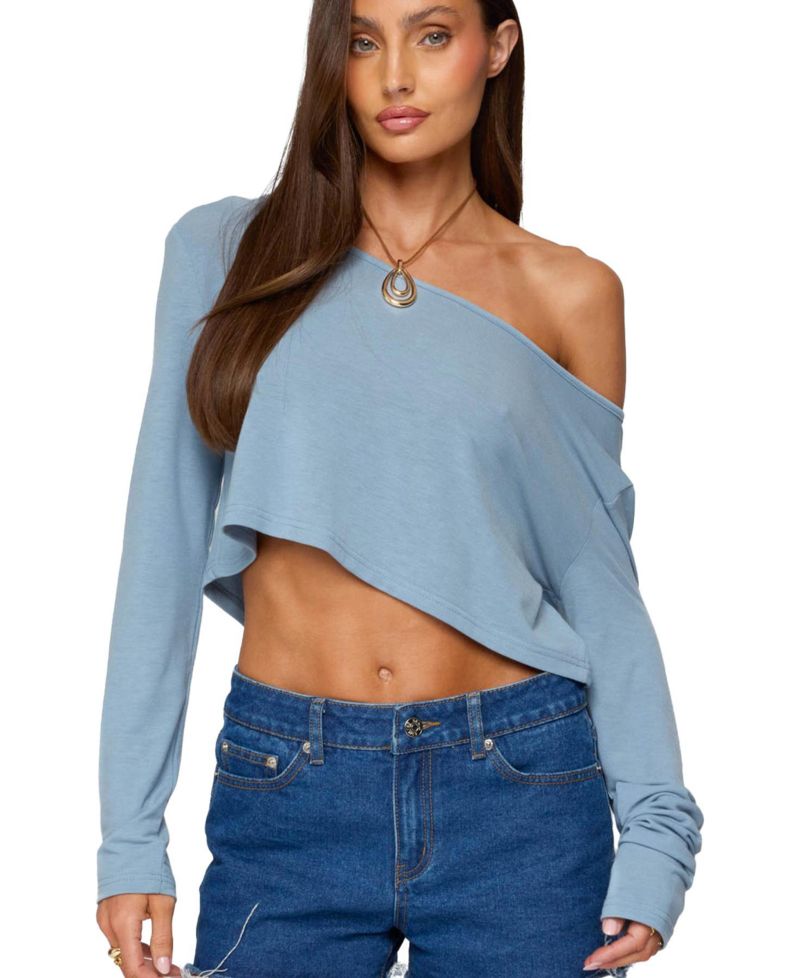 Women's Cropped Off Shoulder Top