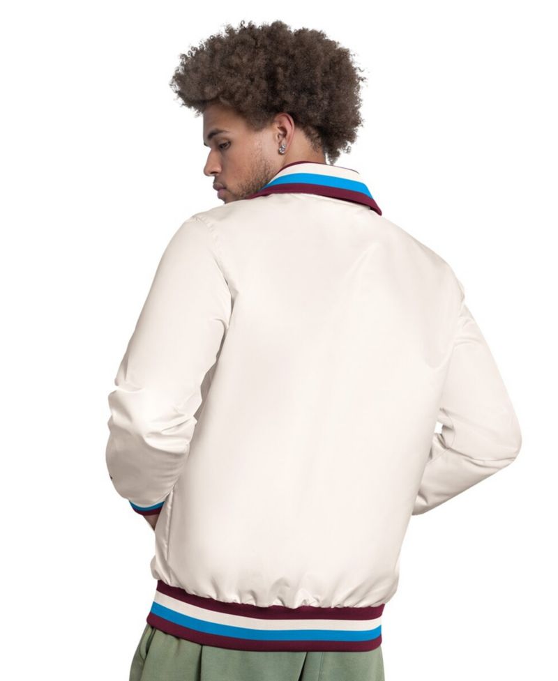Men's White Philadelphia Phillies The Captain Cooperstown Logo Full-Zip Varsity Jacket