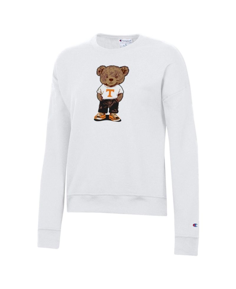 Women's White Tennessee Volunteers Teddy Bear Fleece Sweatshirt