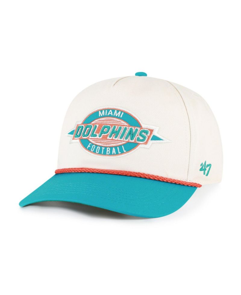 Men's Natural Miami Dolphins Frame Out Two Tone Hitch Adjustable Hat