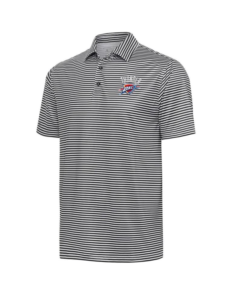 Men's Black Oklahoma City Thunder Skills Polo Shirt