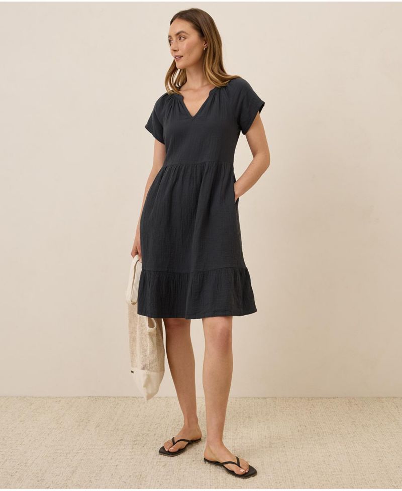 Women's Organic Cotton Coastal Double Gauze Breezy Dress