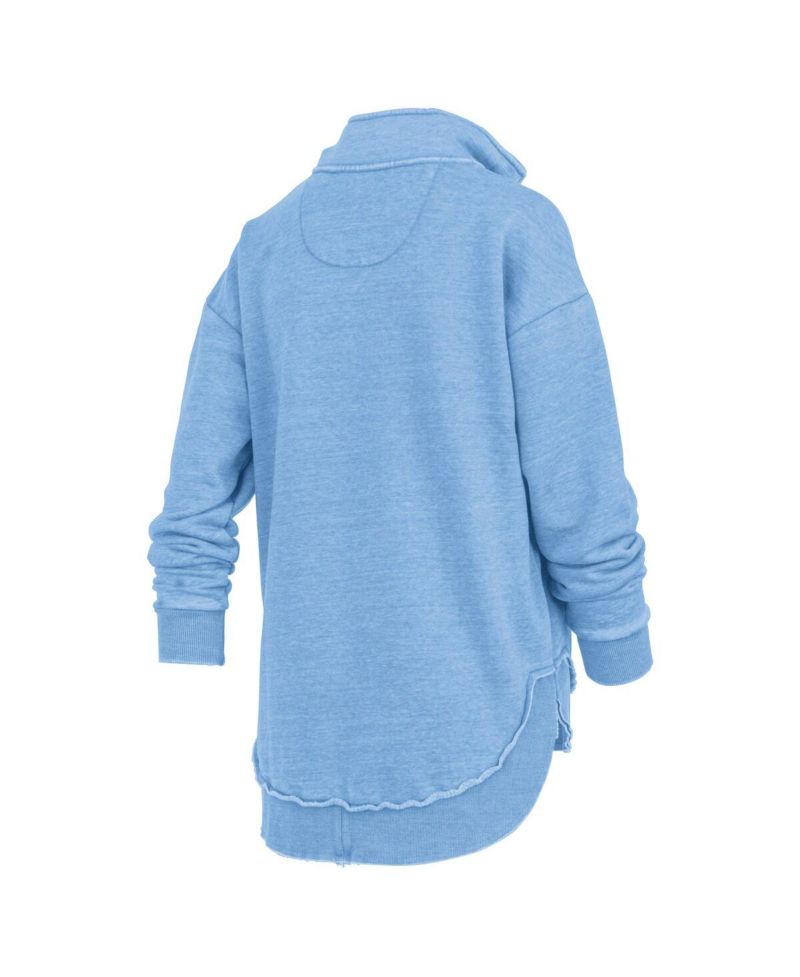 Women's Light Blue North Carolina Tar Heels Northfork Sojourn Poncho Quarter-Zip Sweatshirt