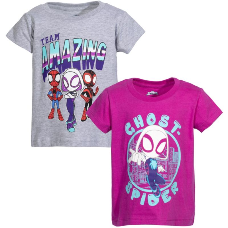 Toddler Girls Marvel 2 Pack T-Shirts