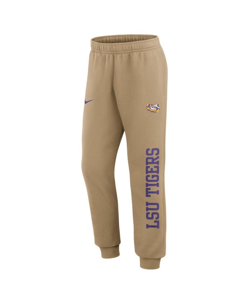 Men's Beige LSU Tigers Primetime Club Fleece Joggers