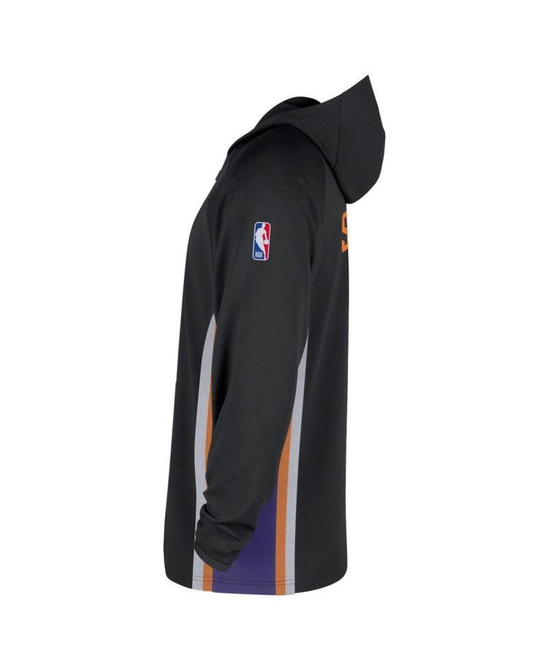 Men's Black Phoenix Suns Authentic On Court Zone Quarter-Zip Dri-FIT Hoodie Jacket