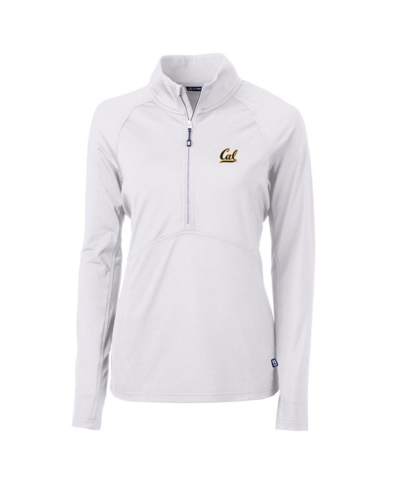 Women's White Cal Bears Adapt Eco Knit Half-Zip Pullover Jacket