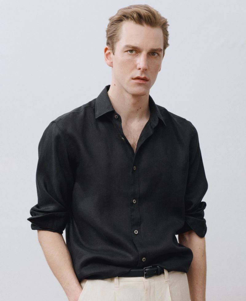 Men's Linen Long Sleeve Shirt