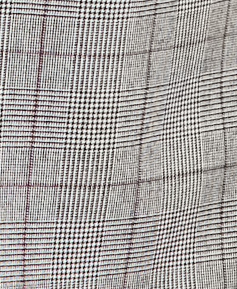 Men's Modern-Fit Gray & Wine Plaid Suit Separate Jacket