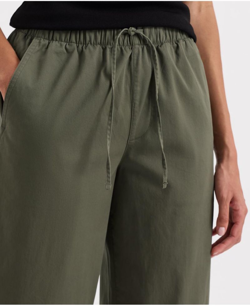 Women's Peached Twill Organic Cotton-Blend Pull-On Pants