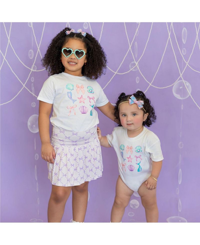 Baby Girls Mermaid Cutie Short Sleeve Romper