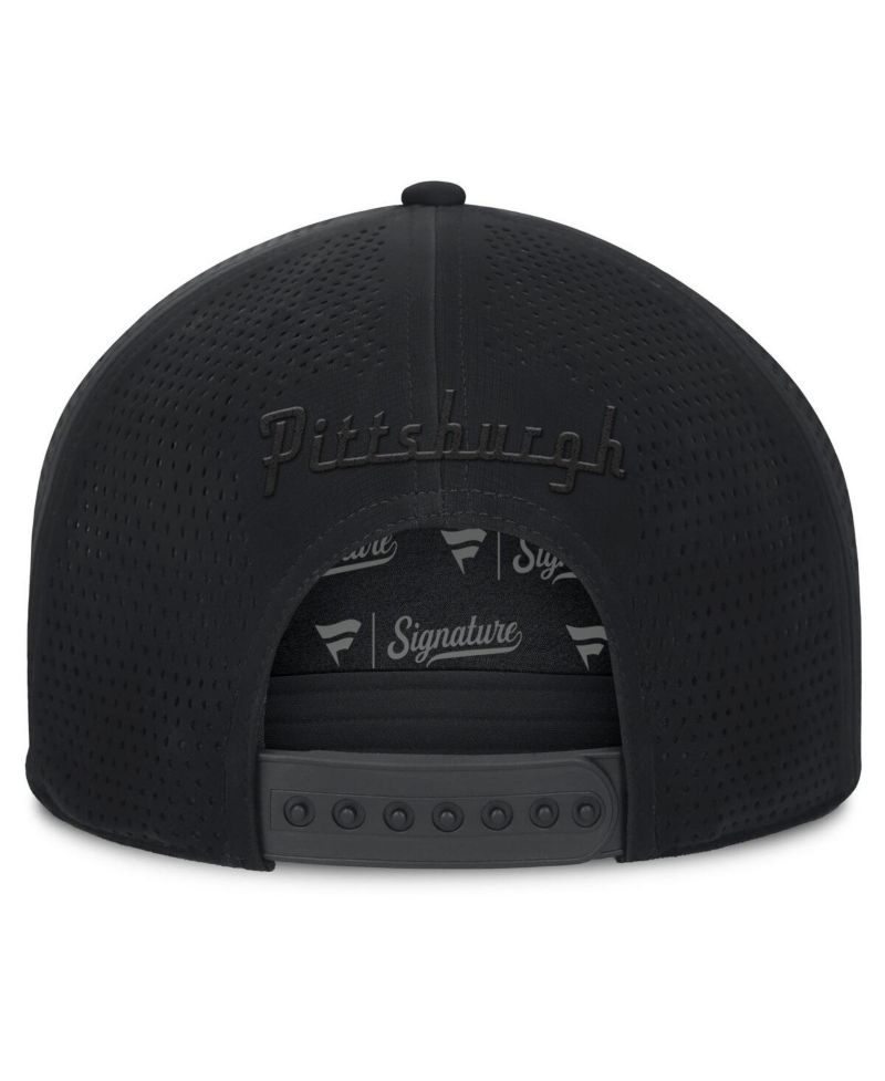 Men's Black Pittsburgh Penguins Front Office Adjustable Hat