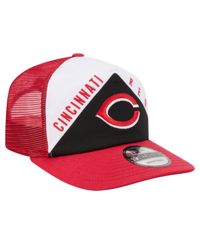 Men's White/Red Cincinnati Reds Retro Cut 19TWENTY Adjustable Trucker Hat