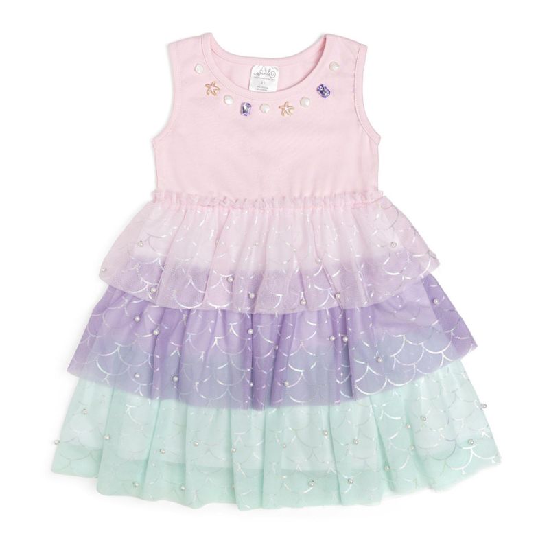 Baby Girls Mermaid Pearl Tank Tutu Dress