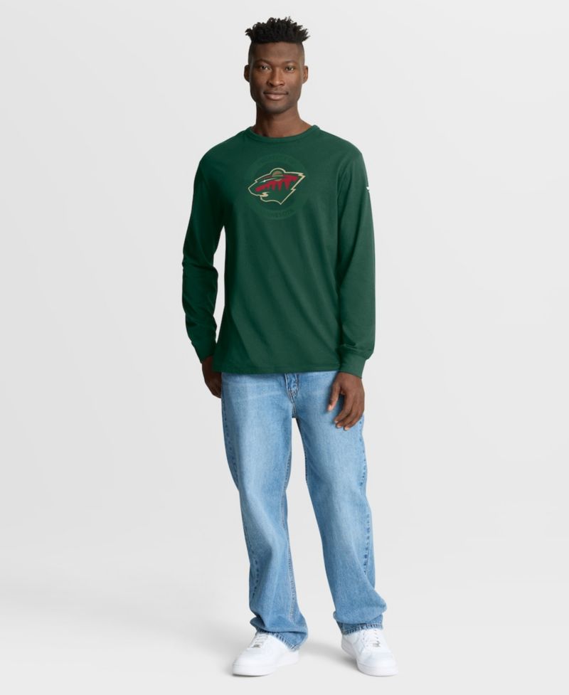 Men's Green Minnesota Wild Authentic Pro Property Of Practice Long Sleeve T-Shirt