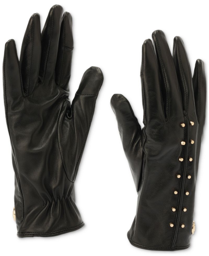 Women's Astor Studded Leather Tech Gloves