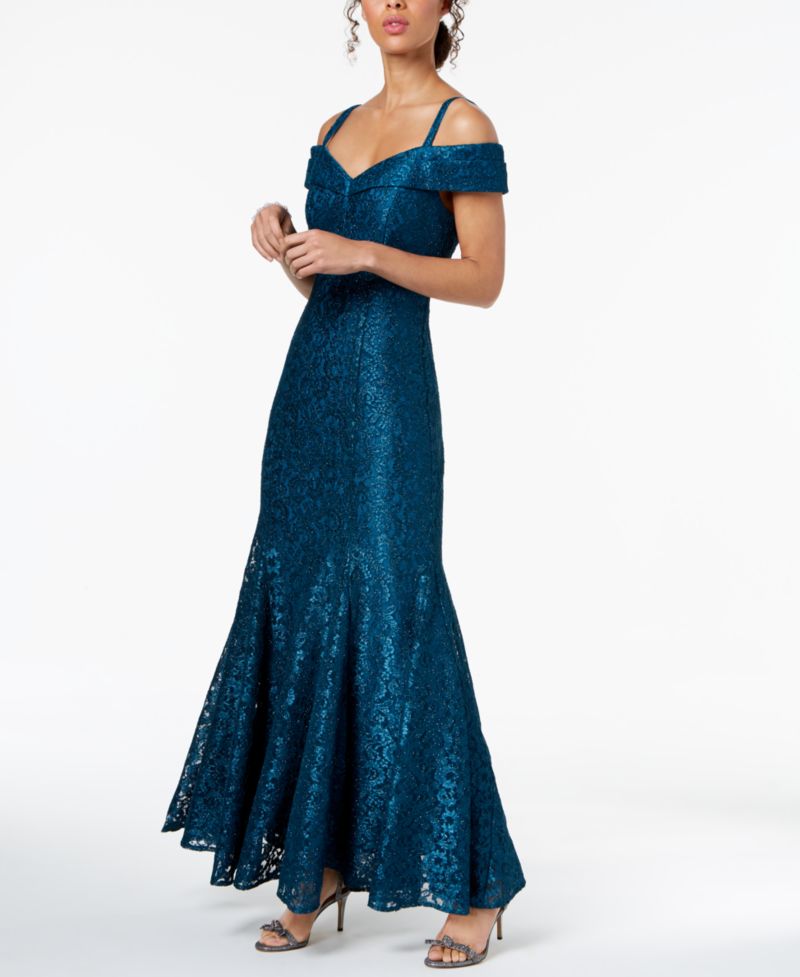 Off-The-Shoulder Lace Gown