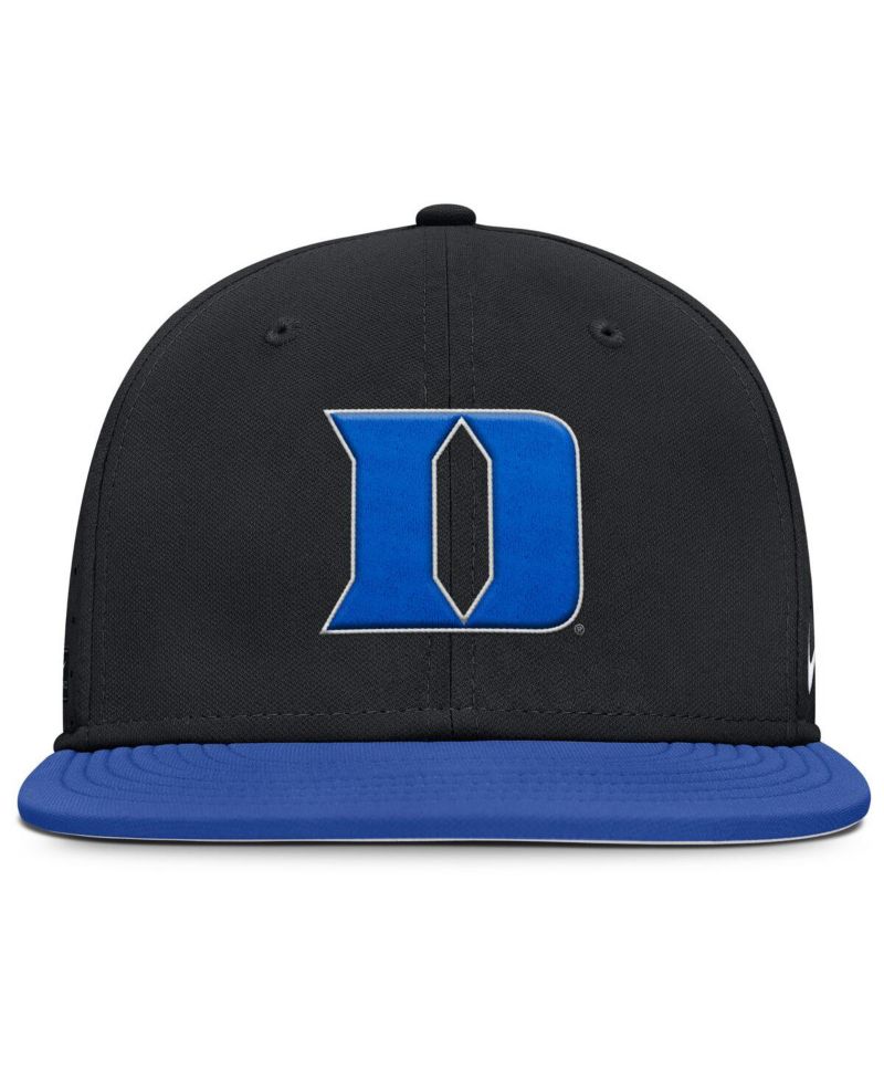 Men's Black Duke Blue Devils On-Field Dugout True Performance Fitted Hat