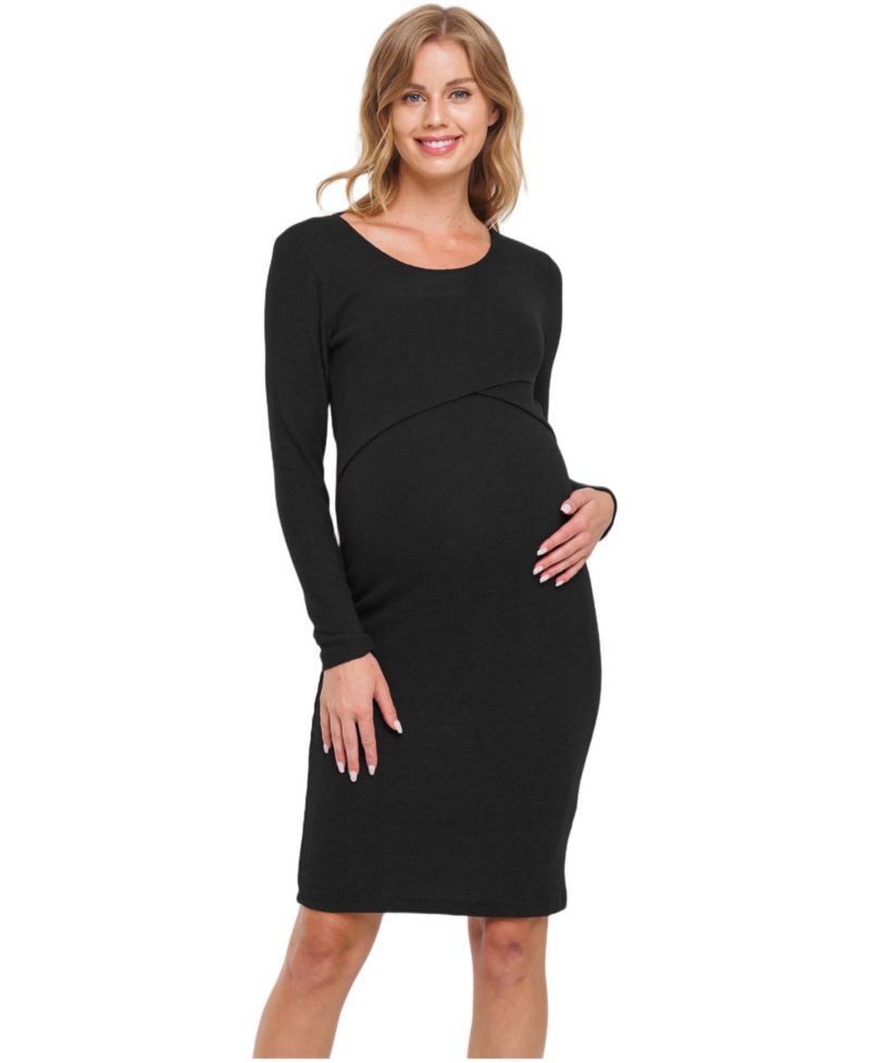 Women's Long Sleeve Bodycon Nursing Dress
