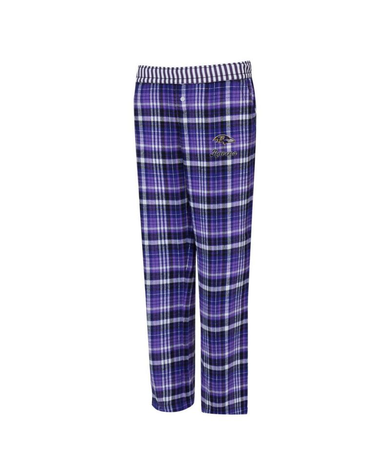 Women's Purple Baltimore Ravens Laney Plaid Tri-Blend Pants