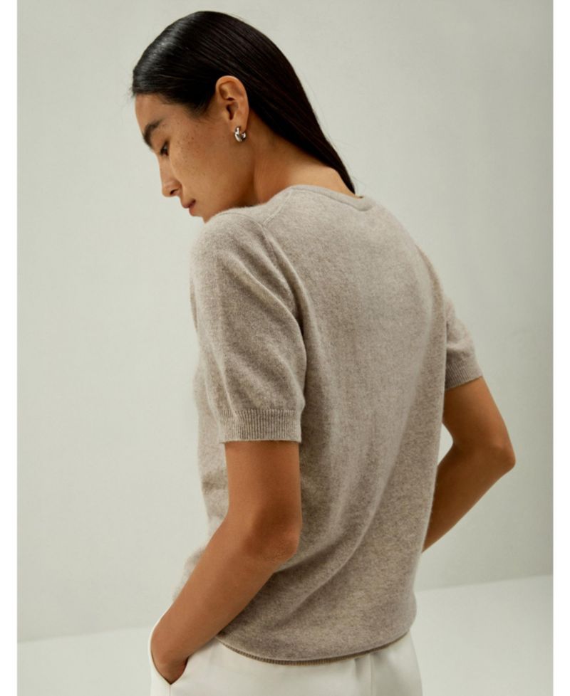 Women's Baby Cashmere Crew Neck Knit Top