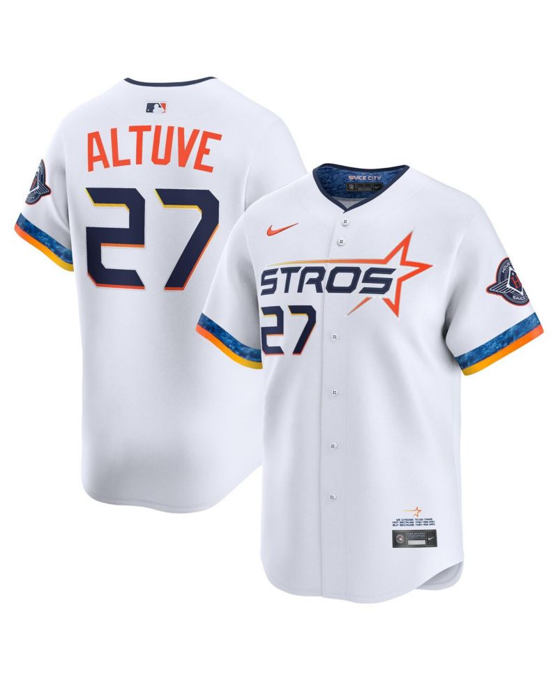 Men's Jose Altuve White Houston Astros 2025 City Connect Limited Player Jersey