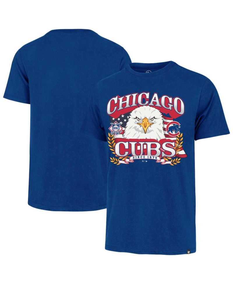 Men's Royal Chicago Cubs Americana Eagle T-Shirt