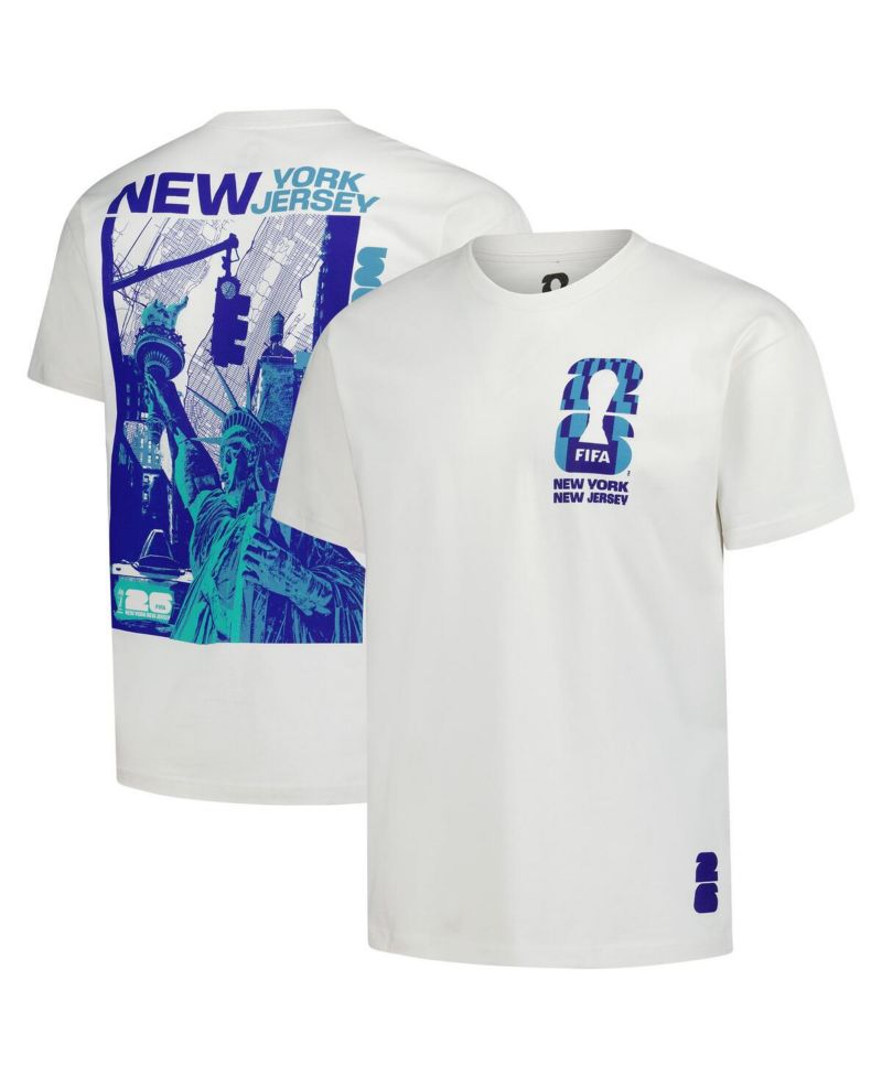 Men's Cream 2026 FIFA World Cup New York Host City Local Oversized T-Shirt
