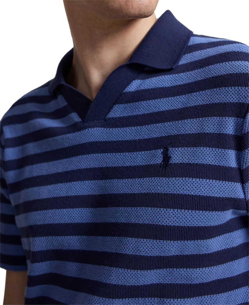 Men's Short-Sleeve Textured Polo Shirt