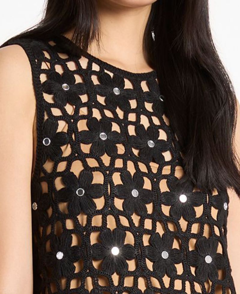 Women's Sleeveless Crew Neck Mini Dress