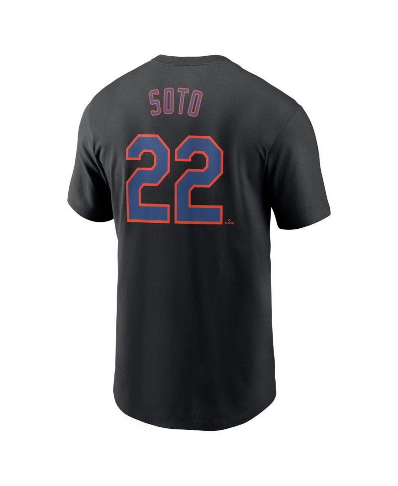 Men's Juan Soto Black New York Mets Fuse Name & Number T-Shirt