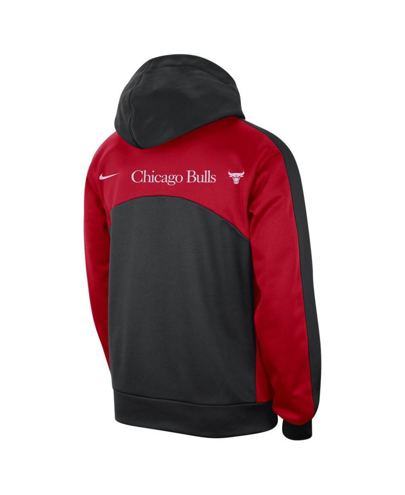 Men's Black, Red Chicago Bulls Authentic Starting Five Force Performance Pullover Hoodie