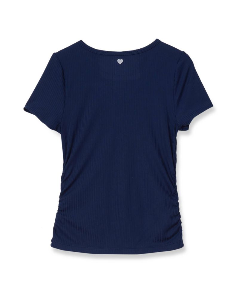 Girls' 4-16 Crewneck Fitted Ribbed T-Shirt