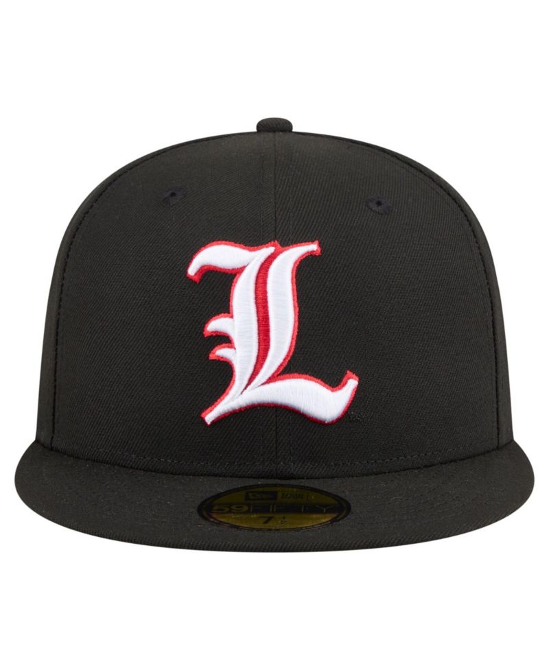 Men's Black Louisville Cardinals On-Field Baseball Fitted Hat