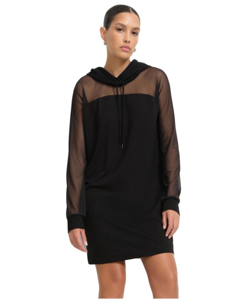 Women's Park Mesh-Panel Hooded Sweatshirt Dress