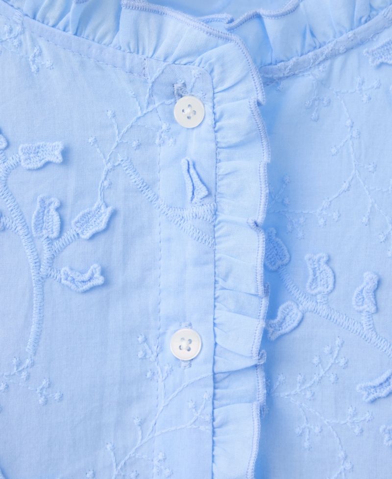 Women's Embroidered Floral Long-Sleeve Blouse