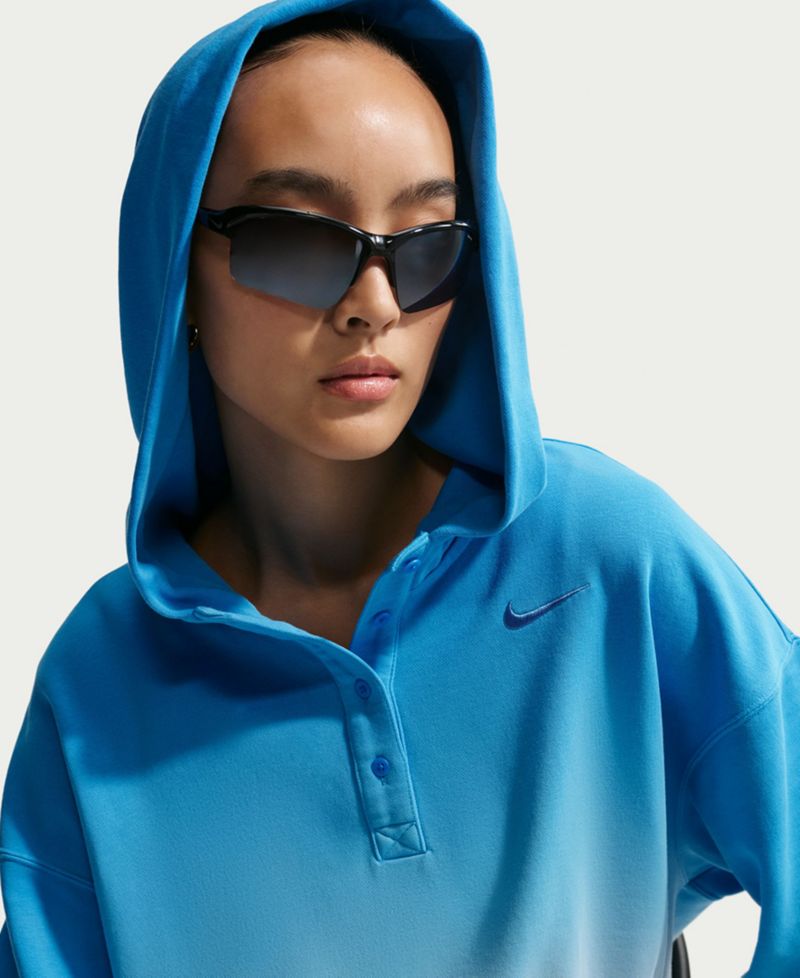 Женская спортивная одежда Phoenix Fleece с капюшоном Henley оверсайз из флиса