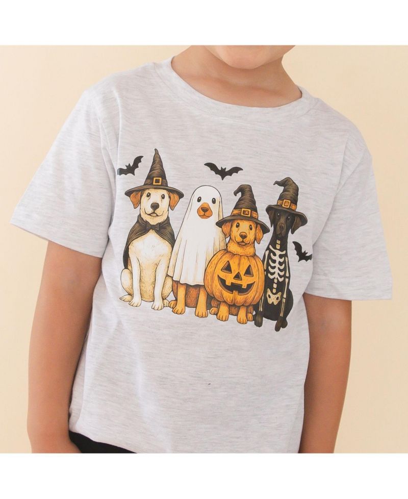 Little Boys Halloween Puppies Short Sleeve T-Shirt