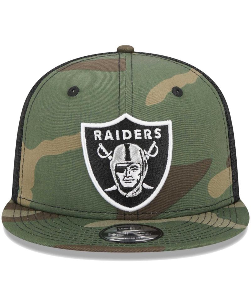 Big Boys and Girls Camo Las Vegas Raiders Main Trucker 9FIFTY Snapback Hat