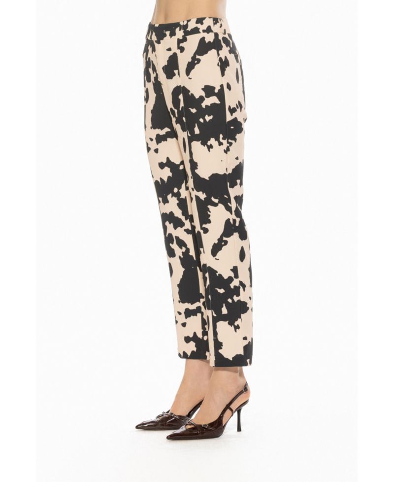 Women's Lior Printed Mid Rise Fitted Pants