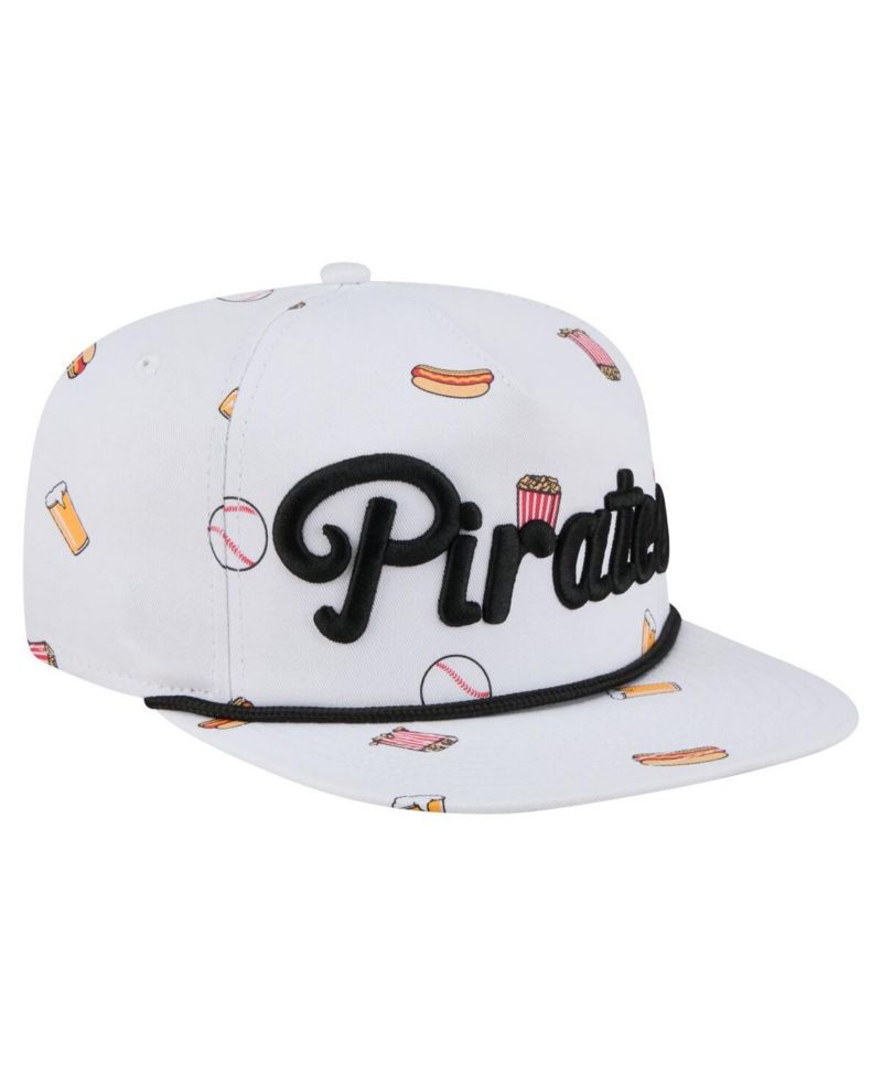 Men's White Pittsburgh Pirates Team Cheer Rope 19TWENTY Adjustable Hat