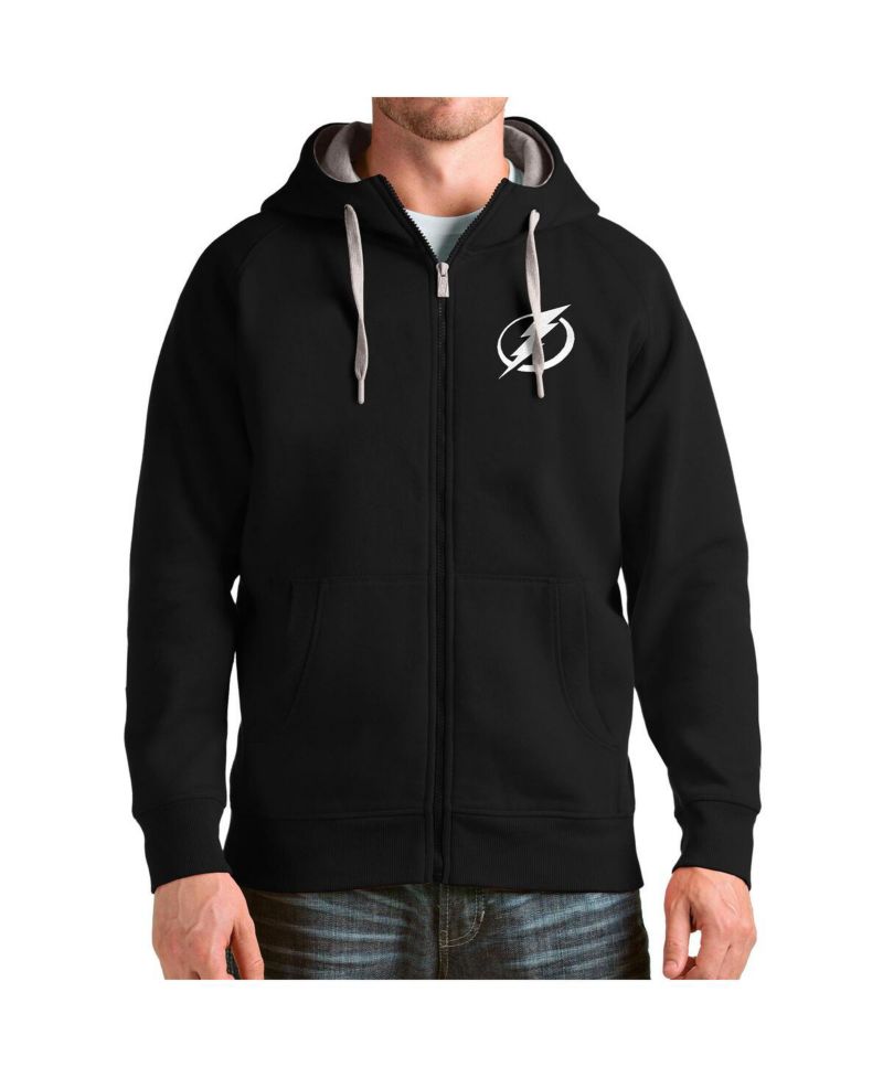 Men's Black Tampa Bay Lightning Logo Victory Full-Zip Hoodie