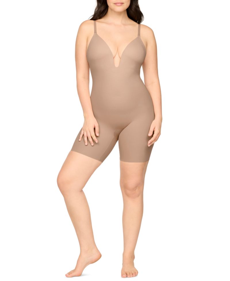 Women's Suit Your Fancy Plunge Low-Back Tummy-Control Bodysuit