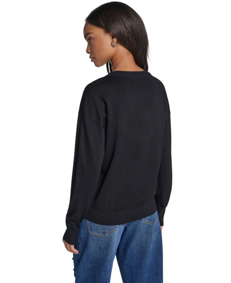 Women's Perfume Logo Loose-Fit Sweater