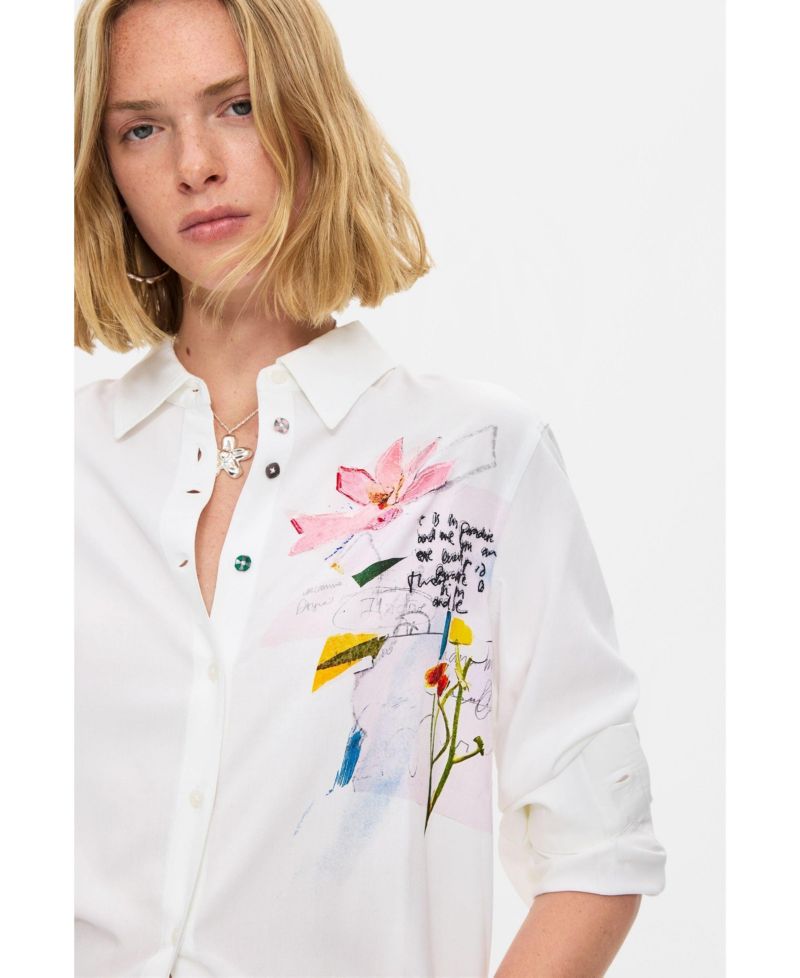 Women's Embroidered floral shirt
