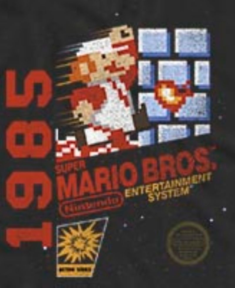 Men's Nintendo Super Mario Bros. 1985 Retro Pixel Graphic Tank Top