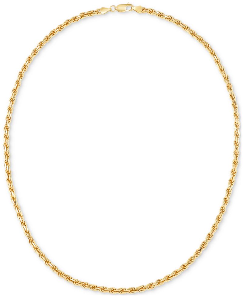 Rope Link Chain Necklaces in Sterling Silver & 18k Gold-Plated Sterling Silver